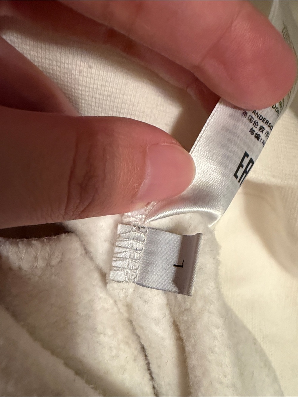 JW ANDERSON Cream Hoodie with Peach Graphic - Picture 4 of 4
